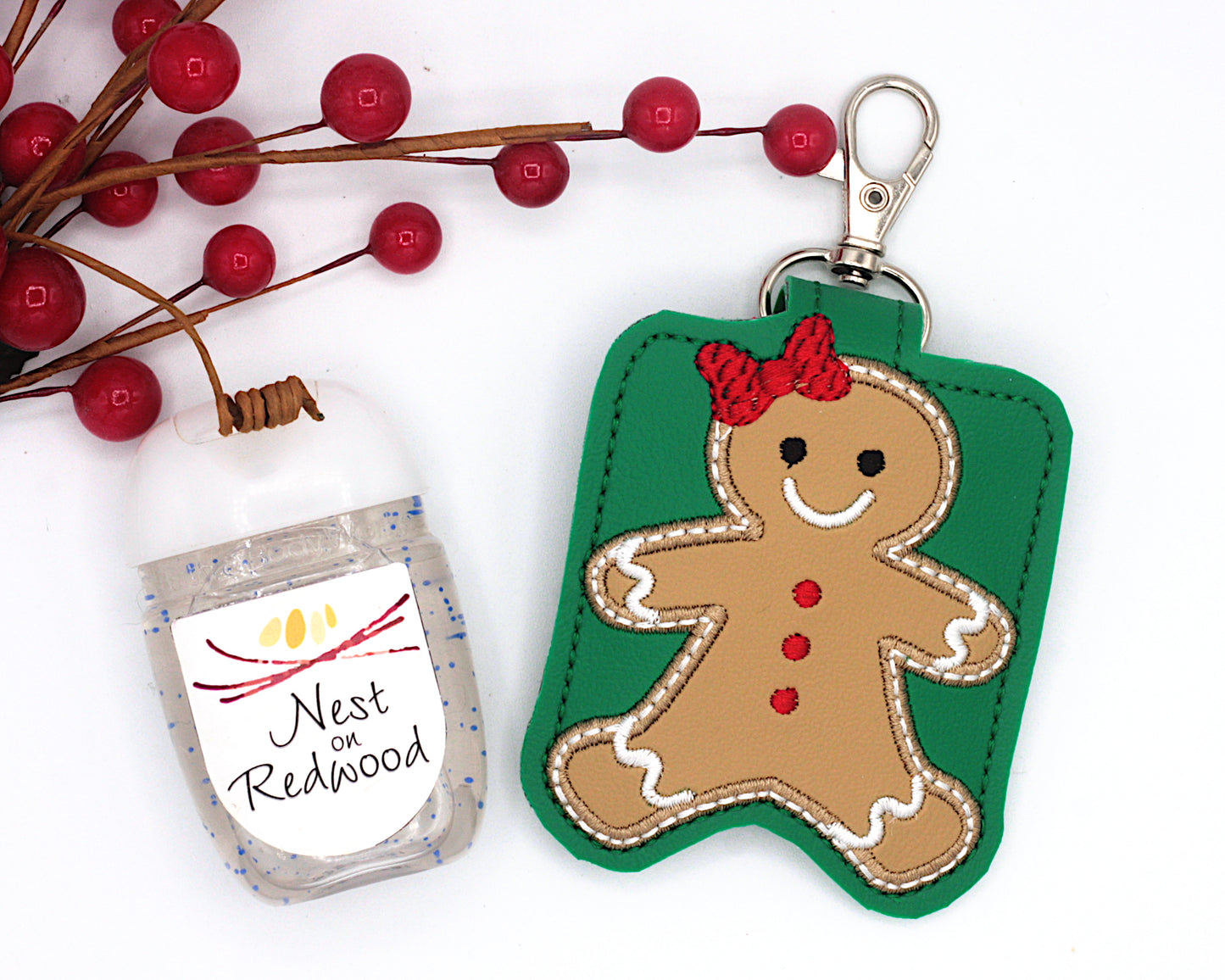Gingerbread Boy and Girl Hand Sanitizer Holder