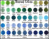 Blue Boho Rainbow with Leaves Horizontal Badge ID Card Holder