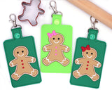 Gingerbread Boy & Girl Badge ID Card Holder