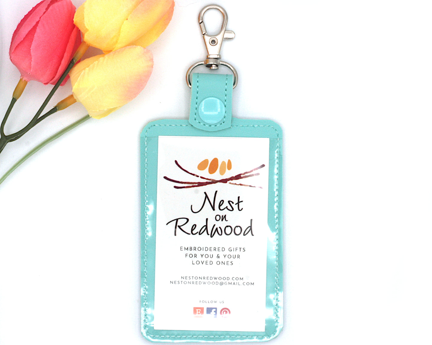 Bunny Hoppy Easter Badge ID Card Holder