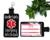 Peronalized Medical Information Vertical Badge ID Card Holder