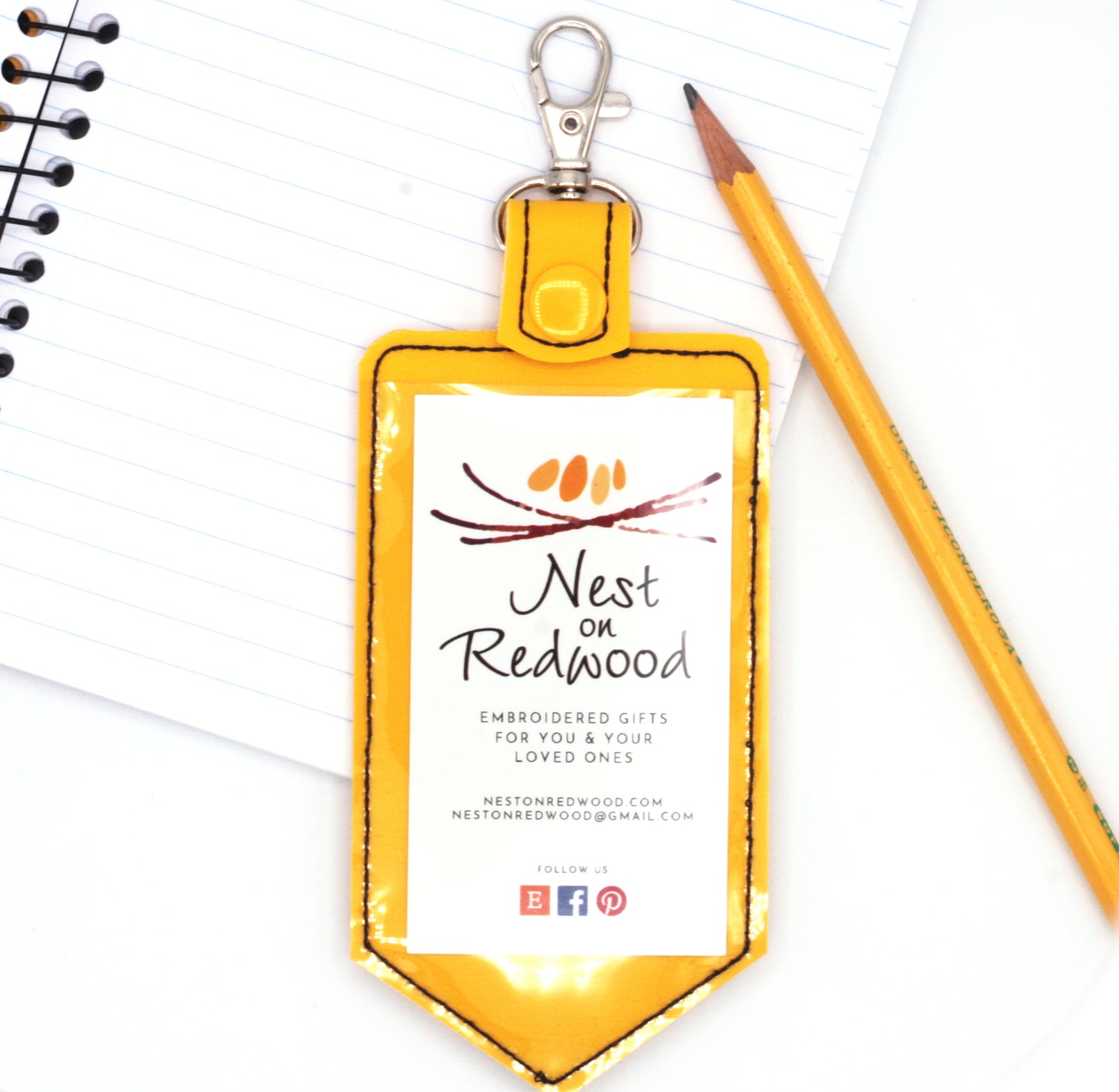 Pencil Badge ID Card Holder