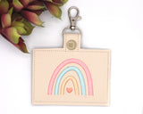 Boho Rainbow Horizontal Badge ID Card Holder