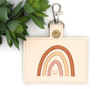 Neutral Boho Rainbow Horizontal Badge ID Card Holder