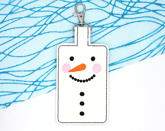 Snowman Badge ID Card Holder