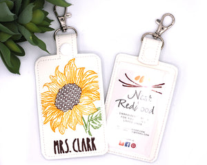 Custom Sunflower Badge Holder