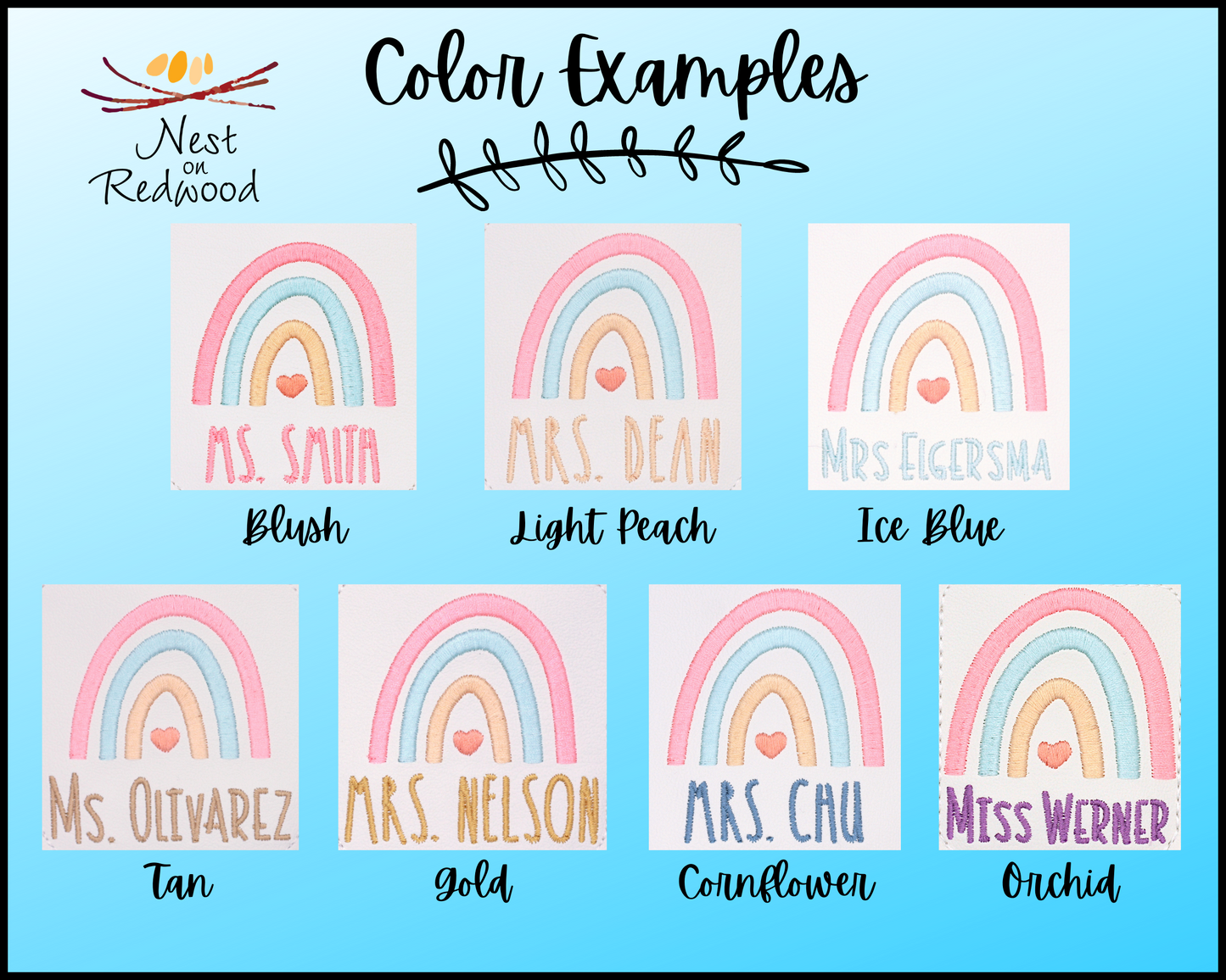Personalized Boho Rainbow Hand Sanitizer Holder
