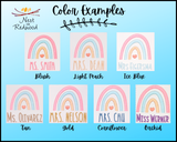 Personalized Boho Rainbow Hand Sanitizer Holder