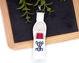 Personalized Pink & Blue Boho Rainbow Lip Balm Holder