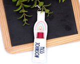 Personalized Pink & Blue Boho Rainbow Lip Balm Holder