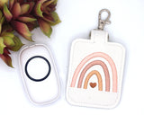 Light Neutral Boho Rainbow Classroom Doorbell Holder