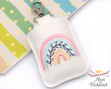Boho Rainbow With Leaves Classroom Doorbell Holder
