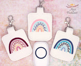 Boho Rainbow With Leaves Classroom Doorbell Holder