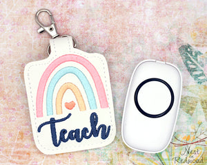 Boho Rainbow Teach Classroom Doorbell Holder