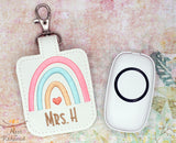 Personalized Boho Rainbow Classroom Doorbell Holder