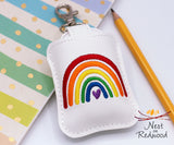 Bright Boho Rainbow Heart Classroom Doorbell Holder