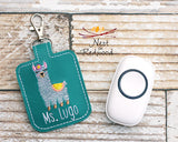 Personalized Llama Classroom Doorbell Holder