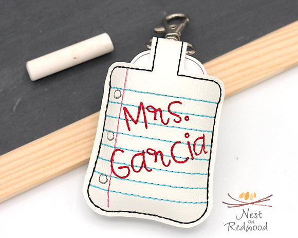 Personalized Note Paper Classroom Doorbell Holder