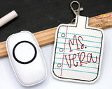 Personalized Note Paper Classroom Doorbell Holder