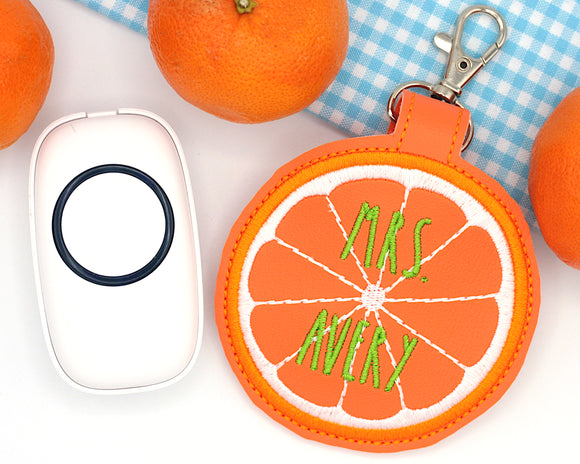 Personalized Orange Slice Classroom Doorbell Holder