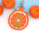 Personalized Orange Slice Classroom Doorbell Holder