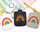 Bright Boho Rainbow Heart Classroom Doorbell Holder