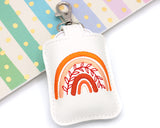 Boho Rainbow With Leaves Classroom Doorbell Holder