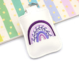 Boho Rainbow With Leaves Classroom Doorbell Holder