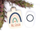 Custom Boho Rainbow Classroom Doorbell Holder