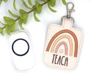 Neutral Boho Rainbow Teach Classroom Doorbell Holder