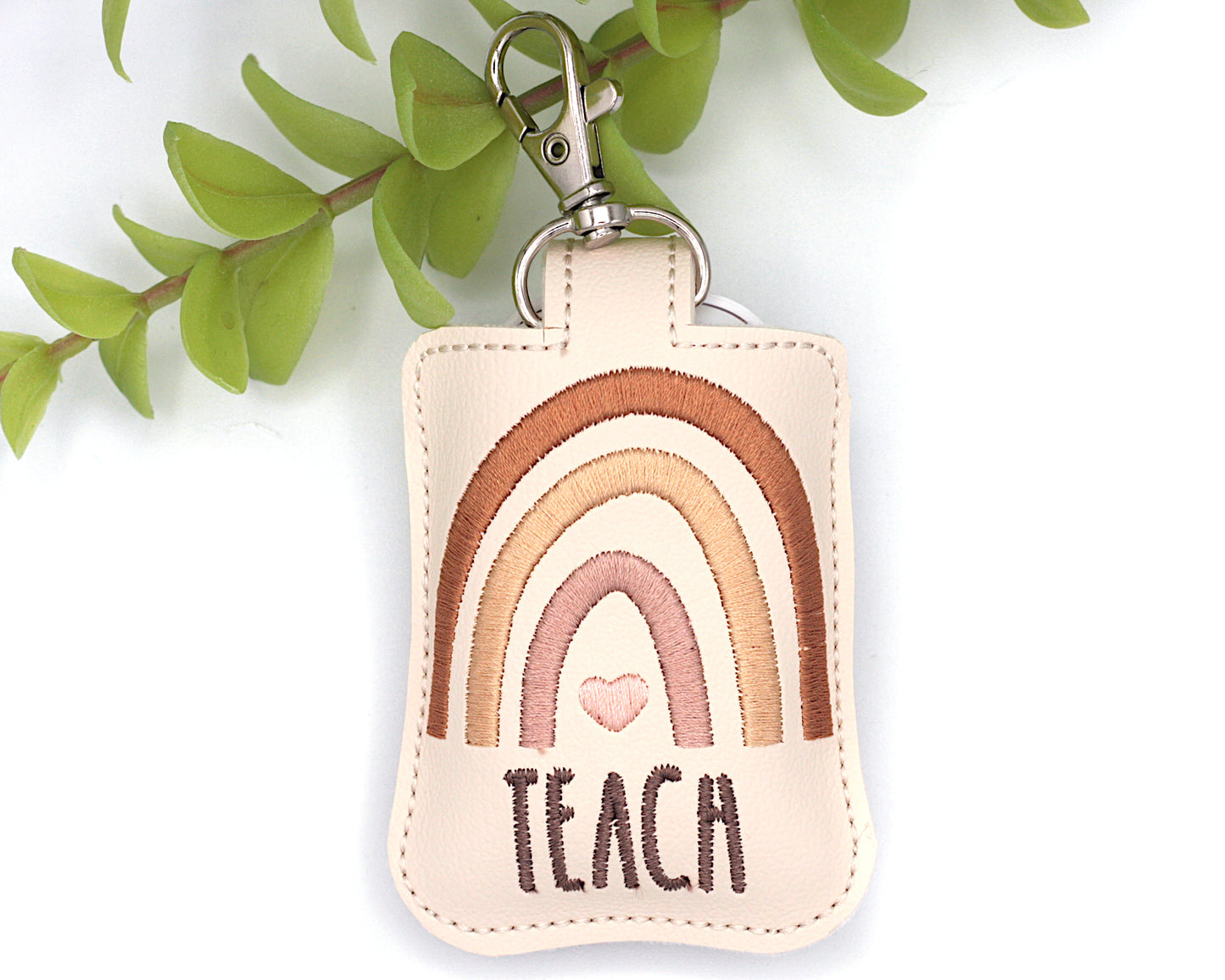 Neutral Boho Rainbow Teach Classroom Doorbell Holder