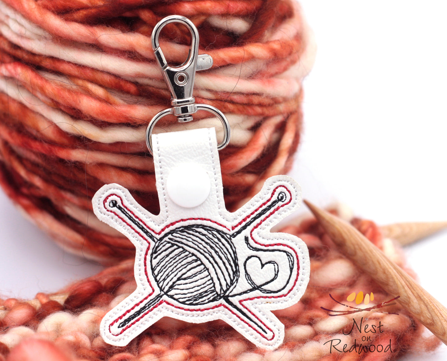 Love Knitting Key Chain