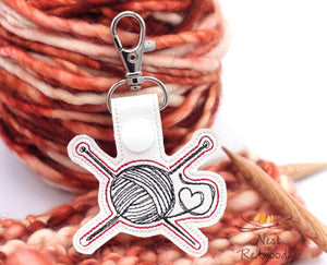 Love Knitting Key Chain