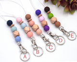 Multicolored Beaded Lanyard, Boho Rainbow Color Scheme