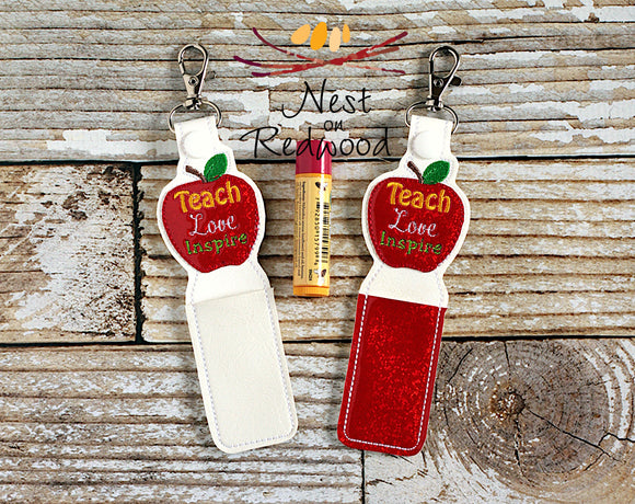 Apple Teach Love Inspire Lip Balm Holder
