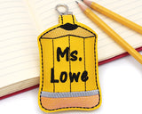 Personalized Pencil Classroom Doorbell Holder