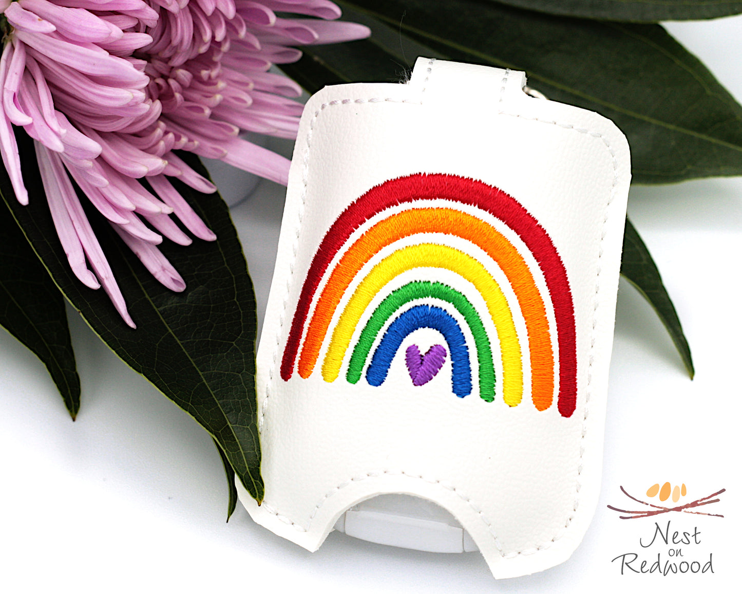 Bright Boho Rainbow Hand Sanitizer Holder