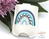 Boho Rainbow with Leaves Hand Sanitizer Holder