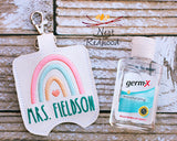 Personalized Boho Rainbow Hand Sanitizer Holder