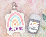 Personalized Boho Rainbow Hand Sanitizer Holder