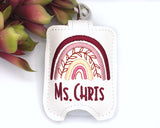 Personalized Boho Rainbow Hand Sanitizer Holder