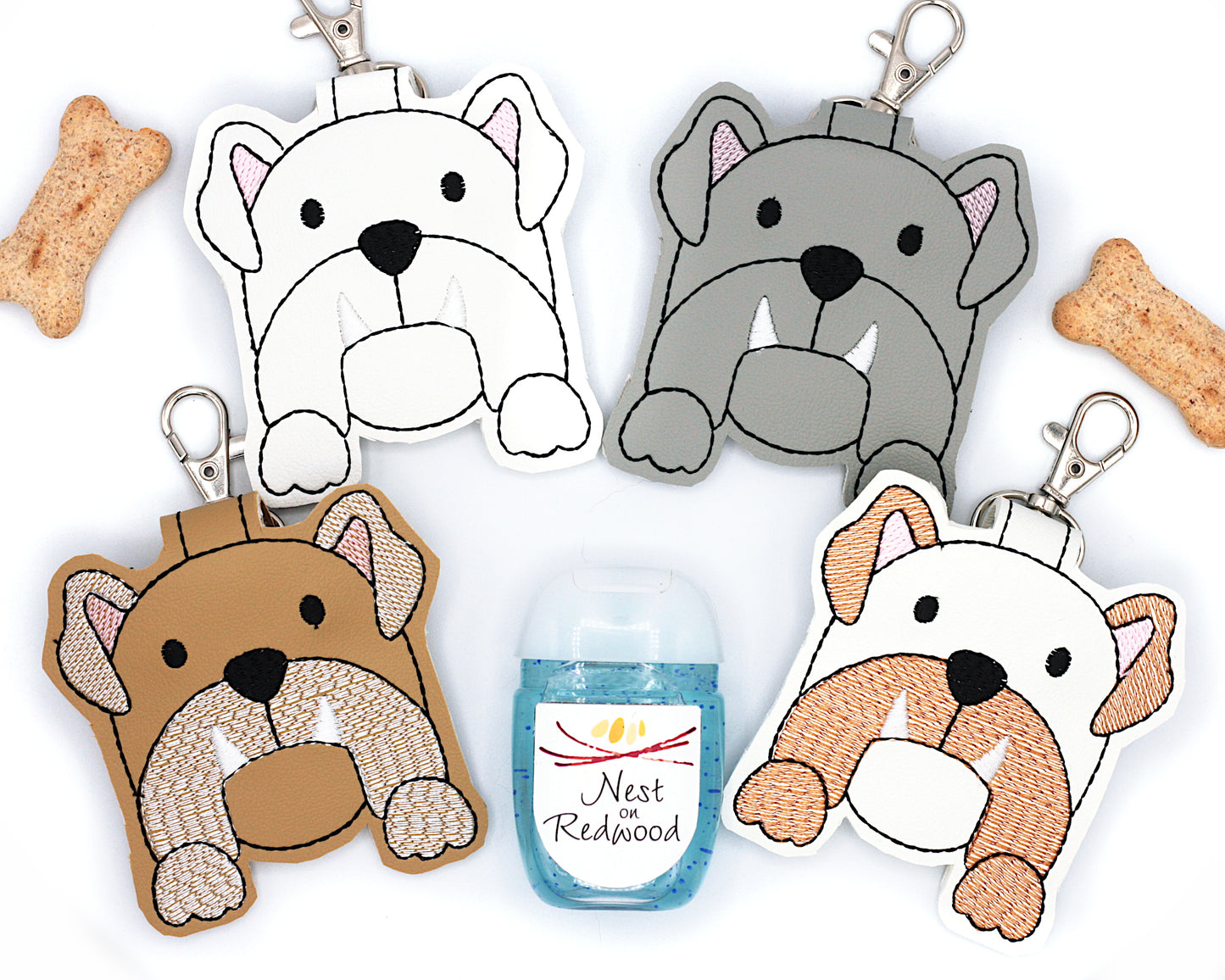 Bulldog Face Hand Sanitizer Holder