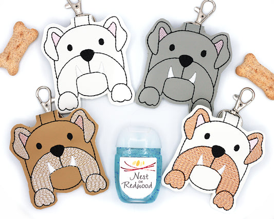 Bulldog Face Hand Sanitizer Holder