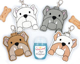 Bulldog Face Hand Sanitizer Holder