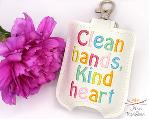 Clean Hands Kind Heart Hand Sanitizer Holder