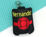 Personalized Firefighter Hand Sanitizer Holder