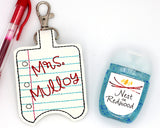 Personalized Note Paper Hand Sanitizer Holder, Notebook Sanitizer Case