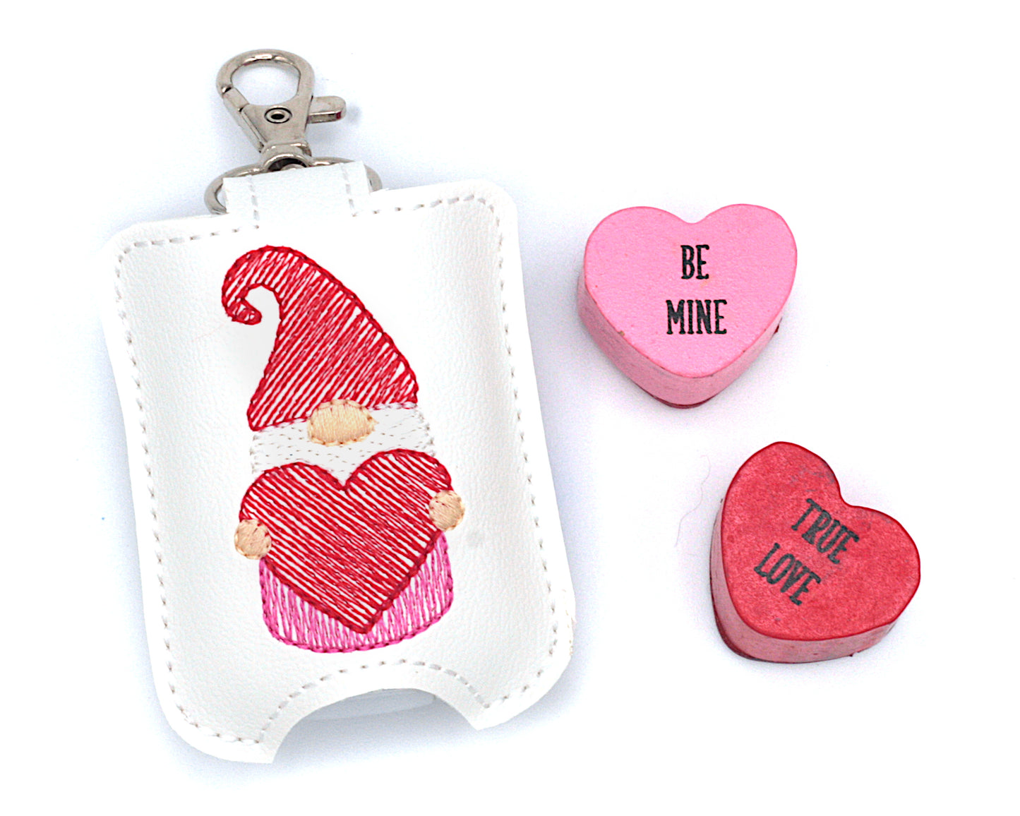 Gnome Valentine Hand Sanitizer Holder