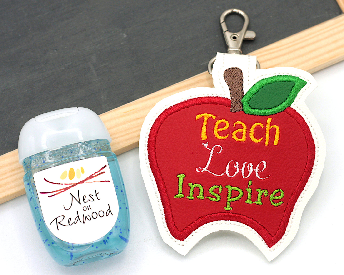 Teach Love Inspire Apple Hand Sanitizer Holder