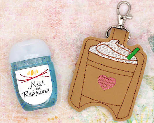 Iced Coffee Hand Sanitizer Holder, Coffee Sanitizer Holder